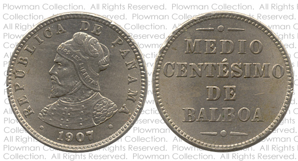 Example of a Medio Centsimo Coin in AU-55