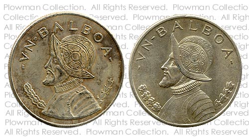 Picture of real versus counterfeit reverse side 1934 Un Balboa