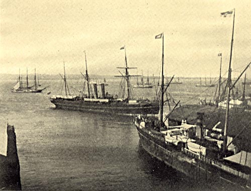 Colon Harbor in the 1880's